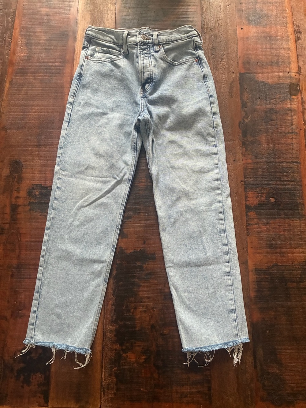 Old Navy Light Blue Extra High-Rise Straight Jeans - Women 2P